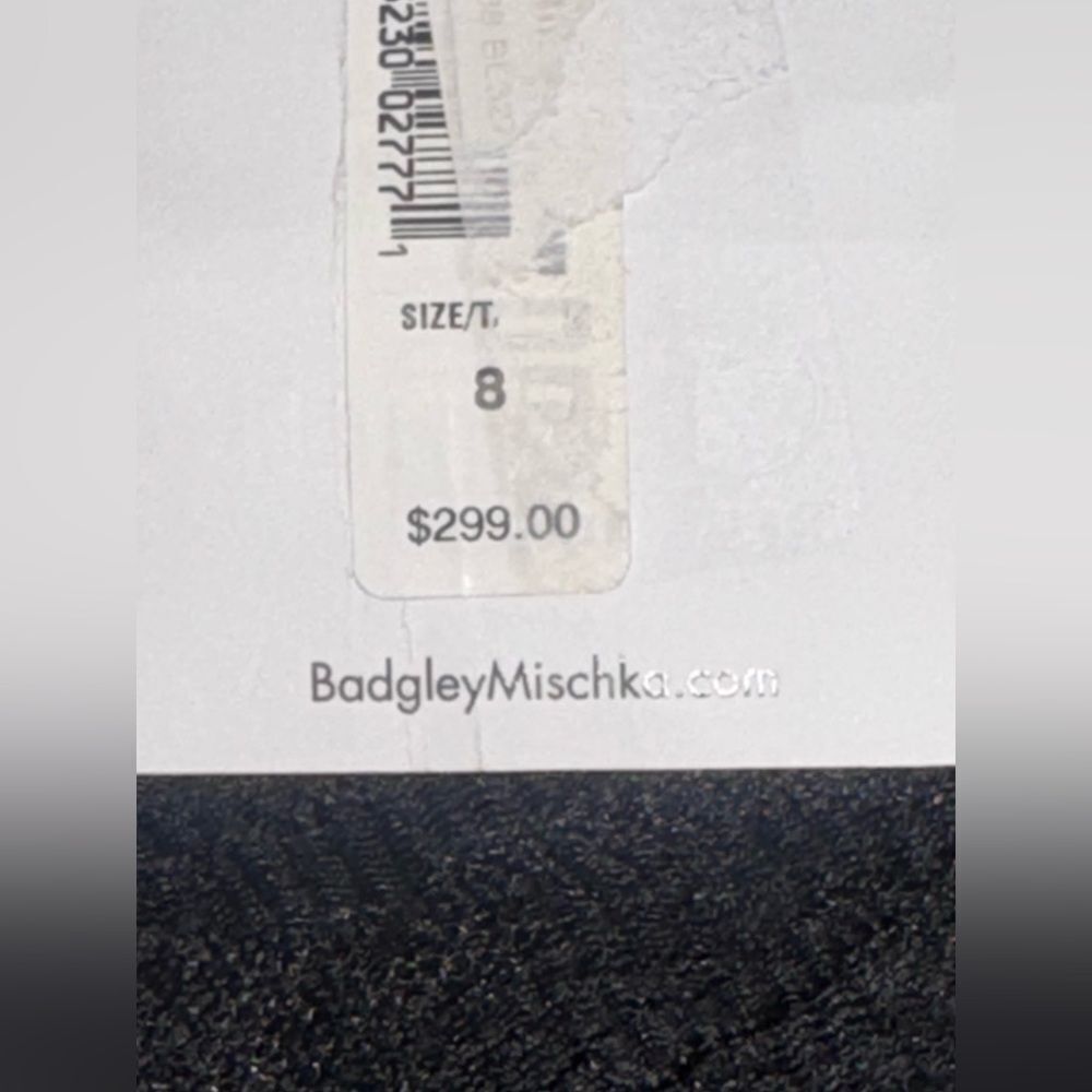 NWT Belle BADGLEY MISCHKA Black Lace Gabrielle Women’s Column Maxi Dress sz 8 - Picture 8 of 11